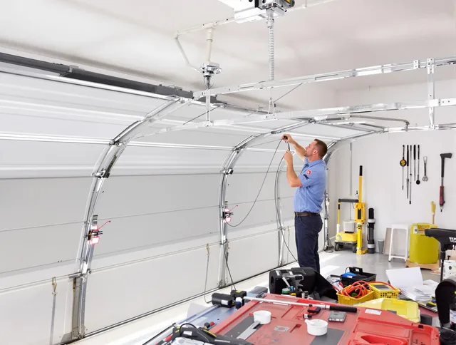 Garage door cable repair service by Stanton Garage Door Repair in Stanton