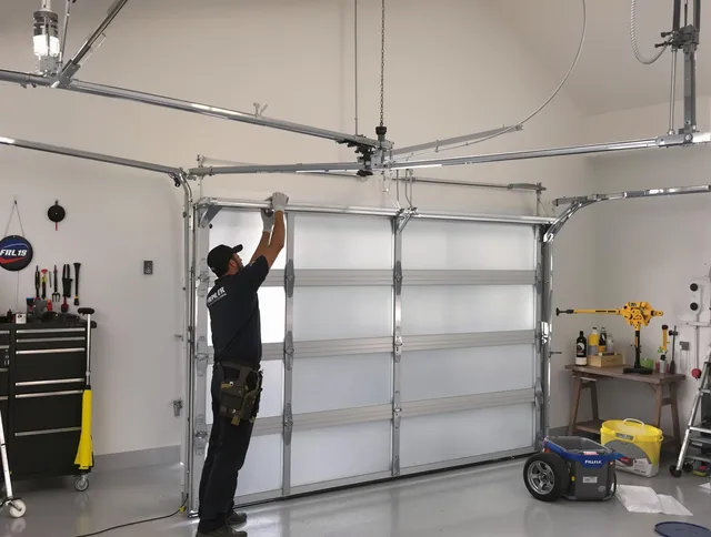 Stanton Garage Door Repair certified team performing precision garage door installation in Stanton