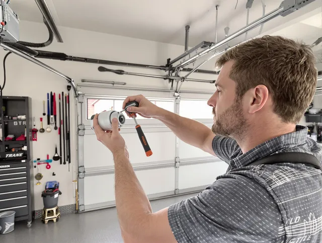 Garage door opener repair service by Stanton Garage Door Repair in Stanton