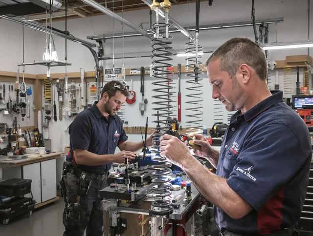Garage door spring repair service by Stanton Garage Door Repair in Stanton